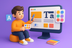 كيف تستخدم الألوان والخطوط لتصميم موقع ويب