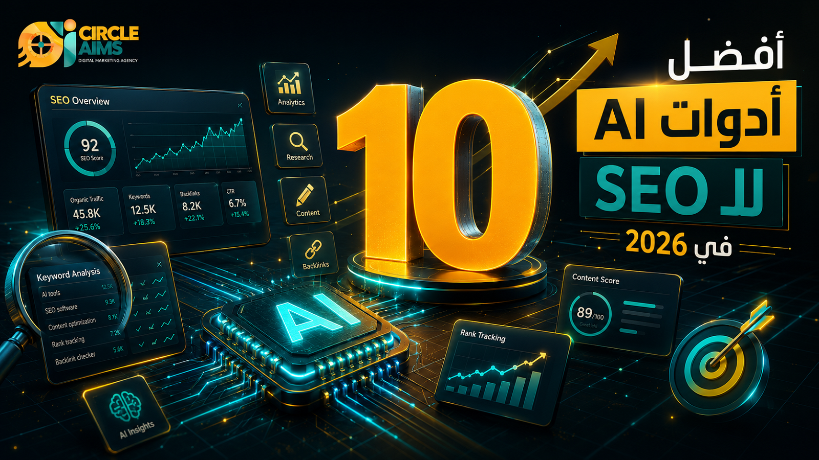 أفضل 10 أدوات AI للـ SEO في 2026