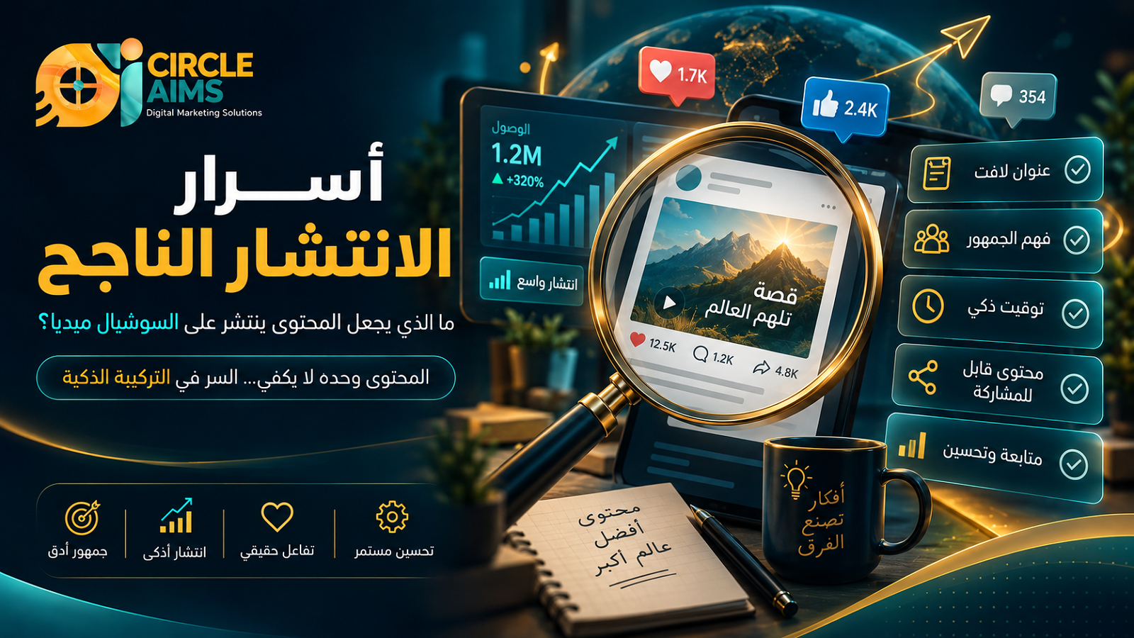 كيف يبدأ التريند؟ أسرار الانتشار على السوشيال ميديا Circle Aims