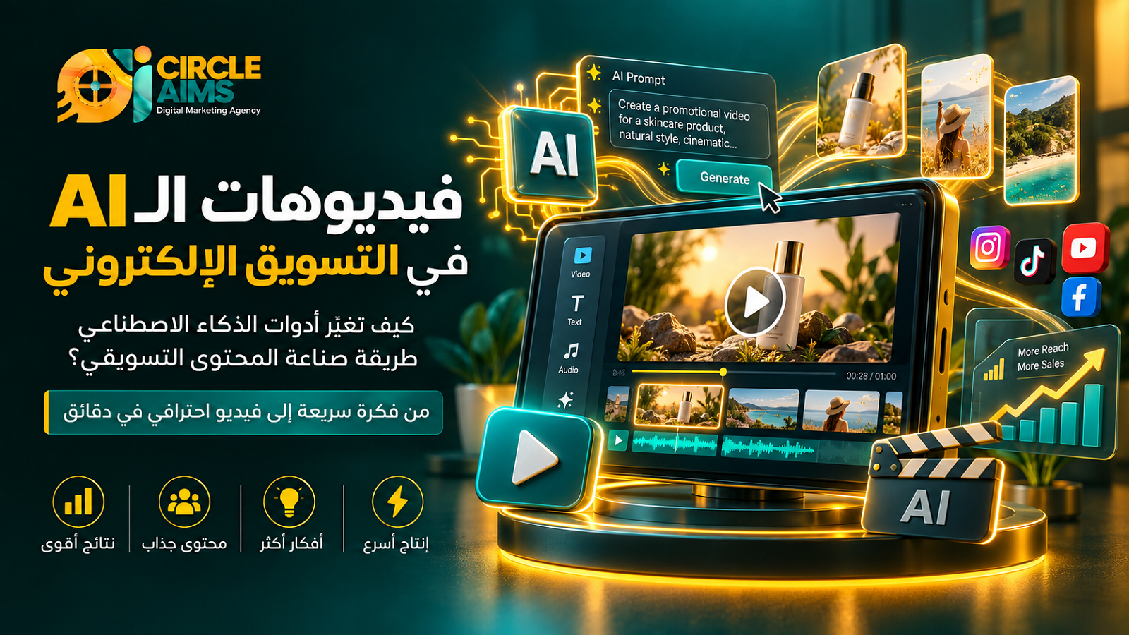 فيديوهات الـAI في التسويق الإلكتروني