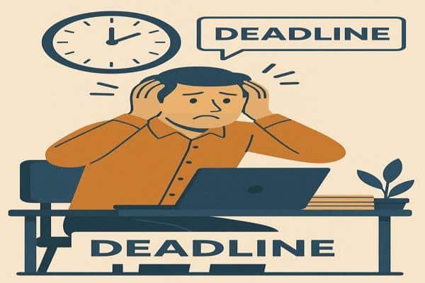 Worrying about a deadline is not worth the outcome