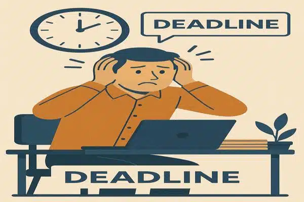 Worrying about a deadline is not worth the outcome