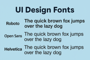 UI design fonts