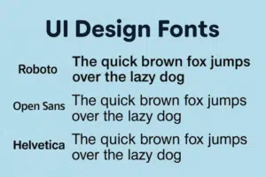 UI design fonts